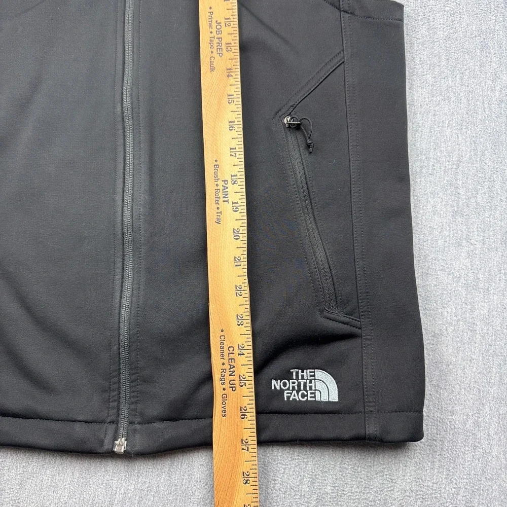 The North Face Vest Mens Medium Black Ridgewall Softshell Full Zip Windwall Logo